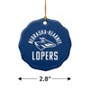 University of Nebraska at Kearney Lopers Logo Porcelain Scalloped Holiday Christmas Tree Ornament - 3 of 4