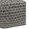NicBex Modern Square Woven Pouf Ottoman Soft and Comfortable utdoor/Indoor Footstool for Living Room, Bedroom,  Black/White - 2 of 4