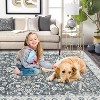 Acekool 4x6 Washable Vintage Rug - Boho Floral Non-Slip Indoor Carpet for Bedroom & Kitchen - 4 of 4