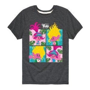 Boys' - Trolls - Poppy and Viva Grid Short Sleeve Graphic T-Shirt - 1 of 4
