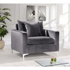 Meridian Furniture,Naomi Velvet Chair - 3 of 4