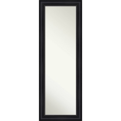 19" x 53" Astor Framed Full Length on the Door Mirror Black - Amanti Art