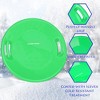 Slippery Racer Heavy-Duty Cold Weather Downhill Pro Adults and Kids Plastic Outdoor Winter Saucer Disc Snow Sleds with Handles. (3 Pack) - 3 of 4