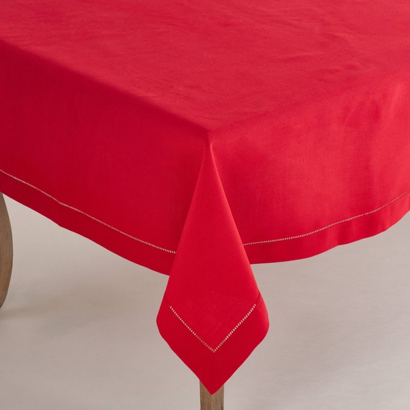 Hemstitch Border Design Tablecloth - Saro Lifestyle, 2 of 4