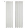 Kate Aurora Glam Chic Living 2 Pack Metallic Foil Sparkle Slub Sheer Grommet Top Curtain Panels - 3 of 4
