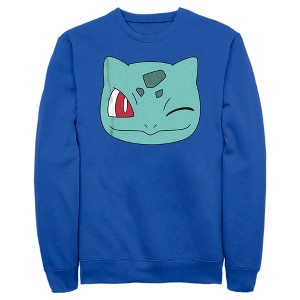 Men's Pokemon Bulbasaur Wink Face Sweatshirt - 1 of 4