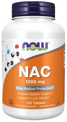 NAC (N-Acetyl Cysteine) 1,000 mg by Now Foods  -  120 Tablet