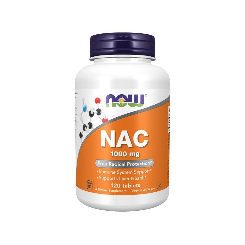 Now Foods NAC (N-Acetyl Cysteine) 1,000 mg  -  120 Tablet, 1 of 4
