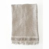 Mini Waffle with Striped Edge Cotton Bath Towel - Anaya - 2 of 4