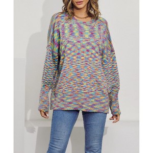 Women's SPACE-DYE OVERSIZED SWEATER - J.NNA - 1 of 2