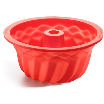 Lekue Silicone 8.75 Inch Deep Savarian Baking Mold, Red
