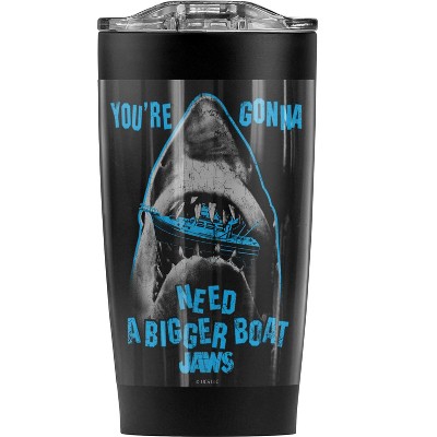 Jaws Boat In Mouth Steel Tumbler 20oz Coffee Travel Mug