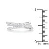 Slickblue 0.2 Ct. CZ Rhodium Trio Band Cocktail Ring, Clear Stones, Classic Women’s Jewelry, Sizes 5-10 - 3 of 4