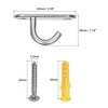 Unique Bargains 304 Stainless Steel Wall Mounted Screw-In Ceiling Hooks - 2 of 3