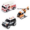 Maxx Action Rescue Vehicle 3pk - Ambulance, Firetruck and Helicopter - 2 of 4