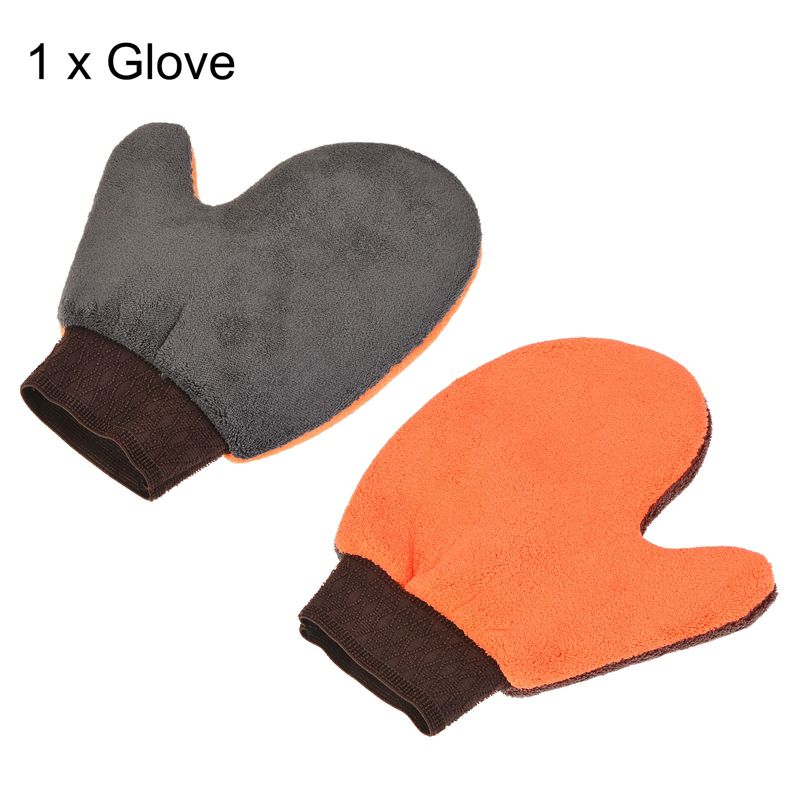 Unique Bargains Microfiber Wash Gloves Chenille Sponge Mitten Dry Duster with Thumb for House Cleaning, 3 of 7