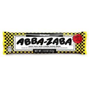 Abba Zaba 2 oz Taffy Bar – Chewy Taffy with Creamy Peanut Butter Center, Available in 1, 3, 6 & 24 Pack - 1 of 2