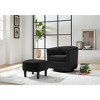 Ridstar Swivel Accent Chair, Armchair with Ottoman For Living Room & Bedroom-Black - 4 of 4
