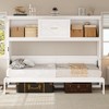 Twin Size Murphy Bed with Charging Station and a Drawer - 3 of 4