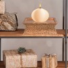 Pavilion Gift Company - Hammered Copper Pedestal - 7" x 2.5" Candle Stand For CC Wax Candles - Candle Holders - 4 of 4