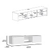Vynxaria Adel Floating TV Stand, Sleek Wall-Mounted Console with 2-Doors, White - 3 of 4