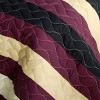 Slickblue Handmade Reversible Quilt with Shams, Quilt Set, Horizontal Stripes 3 Options, 3 Piece - 3 of 4