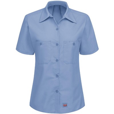 Red Kap Women's Short Sleeve Work Shirt With Mimix, Light Blue - M : Target