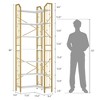 Corner Bookshelf 72"/86" l Shaped Bookcase, Corner Bookshelves Industrial Bookcase 7 Tier l-Shape Bookshelf - 2 of 4