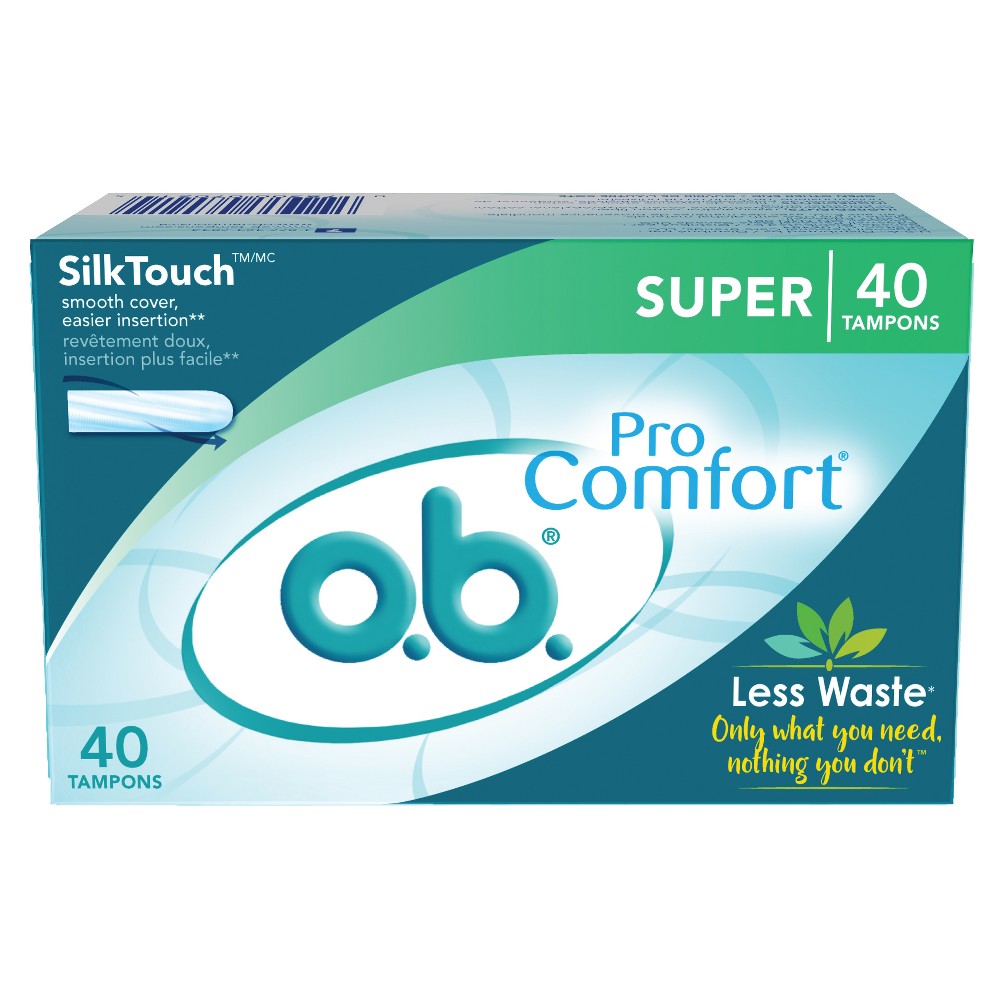 UPC 380041335003 product image for o.b. ProComfort Tampons - Applicator-Free - Unscented - Super - 40ct | upcitemdb.com