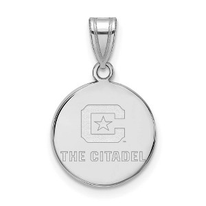 Black Bow Jewelry 14k White Gold The Citadel Bulldogs NCAA Medium Pendant - 1 of 3
