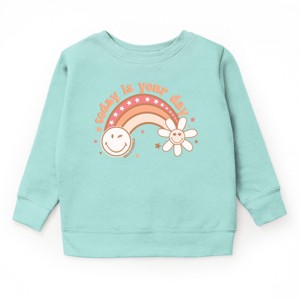 SmileyWorld Today Is Your Day Rainbow  - Toddler Graphic Sweatshirt and Youth Graphic Sweatshirt - 1 of 2