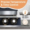 ROVSUN 4-Grid Commercial Waffle Maker, Thickened Stainless Steel, Nonstick Coating, 110V 1750W, High-efficiency Heating, for Breakfast Dessert - 3 of 4