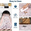 Machine Washable Boho Rug - Non-Slip Vintage Floral Low Pile Area Carpet for Living Room, Bedroom, Dining, Farmhouse, Playroom - 4 of 4