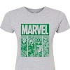 Women's - Marvel - St. Patrick's Day Green Grid Fitted Graphic T-Shirt - 2 of 3