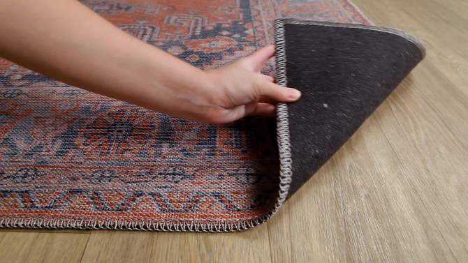 Colin Traditional Machine Washable Rug Orange - Artistic Weavers, 2 of 9, play video