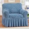 Collections Etc Ruffled Stretch Furniture Cover - 2 of 3