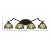 Toltec Lighting Zilo 4 - Light Vanity in  Matte Black with 7" Ivory Cypress Art Glass Shade - 2 of 2