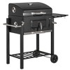 CAVINAS 30" Barrel Camping Grill Portable Charcoal Grills Durable Flat Grills Outdoor Cooking for Outdoor Camping - 2 of 4