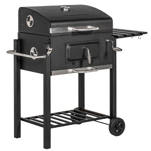 NicBex Outdoor Charcoal BBQ Grill,Portable Cooker with Shelves,Wheels,Bottle Opener&Handles,Outdoor Cookware for Party,Camping,Picnic&Backyard - 1 of 4