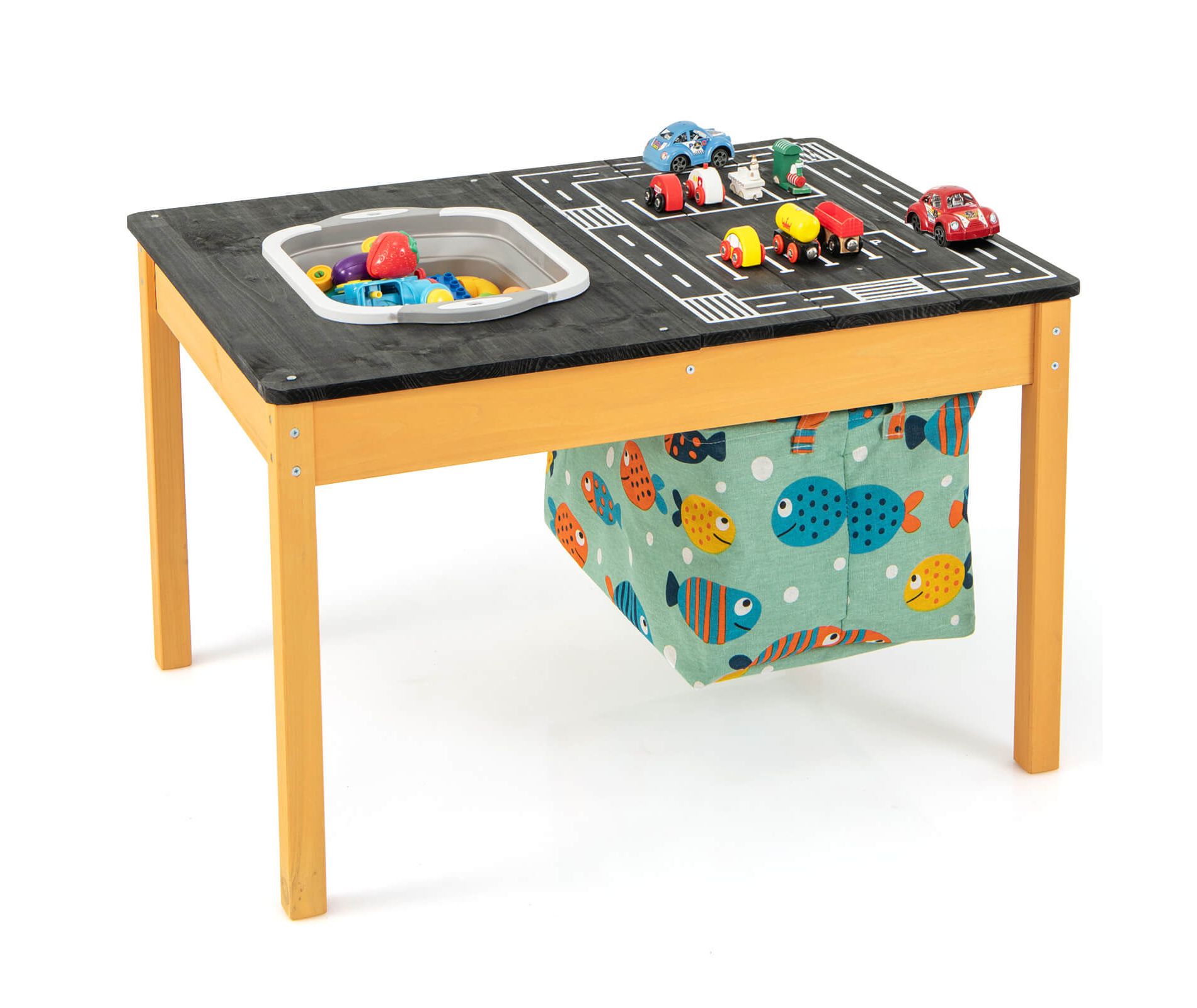 Infans 3-in-1 Kids Activity Table with Foldable Water Bin Large Capacity Storage Bag