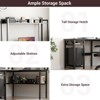 Aheaplus L Shaped Desk with Hutch, LED Lights, Reversible Corner Desk with Power Outlet - 3 of 4