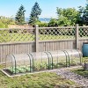 Outsunny Mini Greenhouse, Portable Tunnels, Roll-Up Zip Doors, UV Waterproof Plastic Cover, Steel Frame - 3 of 4