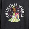 Women's - Disney - Christmas Wishes Tiana Lightweight French Terry Wide Neck Long Sleeve Shirt - 2 of 4