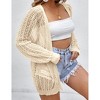 Plus Size Loose Fit Cardigan Milanese Knit Cardigan Long Sleeve - 2 of 4