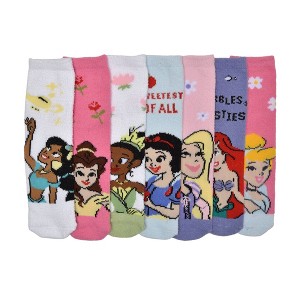 Girls' Disney Princess 7 Days Of Cozy Socks - 1 of 4