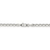 Black Bow Jewelry 3.2mm, Sterling Silver Solid Open Curb Chain Necklace - 4 of 4