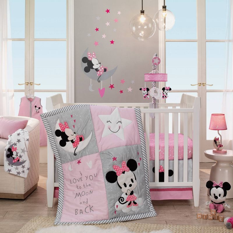 Lambs &#38; Ivy Minnie Mouse Lamp with Shade (Includes CFL Light Bulb), 3 of 4