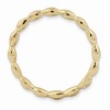 Black Bow Jewelry 2.25mm 14k Yellow Gold Plated Sterling Silver Stackable Rice Bead Band - 2 of 4