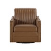 Chenille Upholstered Swivel Chair with Plush Back Pillow, Attached Seat Cushion, Foam Padding and 360-Degree Swivel - 2 of 4