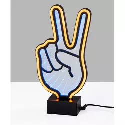 Infinity Neon Peace Sign Table/Wall Lamp Black - Adesso